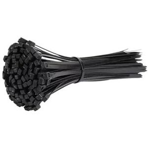 Plastic banden Zelfborgende nylon kabelbinders zwart, verschillende maten(5x350mm)