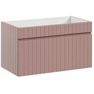 Muebles Slavic Badkamerkast Opknoping Onder Wastafel Lade Handvat Frees Roze 80cm, moderne badkamer meubel unit