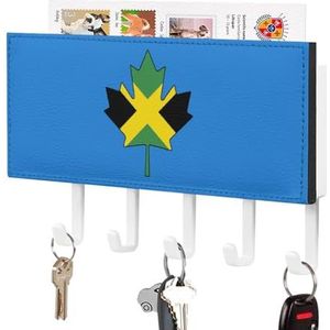 Jamaicaanse esdoorn vlag sleutelhaken wandmontage post organizer zelfklevende sleutelhanger voor hal entree keuken badkamer
