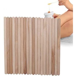 Nikou 100Pcs Wax Spatels Kleine Houten Waxen Applicator Sticks, Houten Ontharingwas Applicator Stok Spatel Ontharing Gereedschap