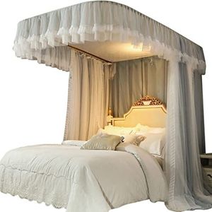 Bed Canopy U-vormige In Hoogte Verstelbare Bedhemel, Met Beugels Is Het Niet Nodig Om Bedgordijnen En Muskietennetten Te Installeren (Size : 200x230x210cm)