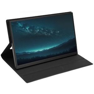 Draagbare Gaming Monitor USB C Extern Display D Multimedia Interface 11.6 Inch FHD 1080P Oogbescherming Scherm 100-240V Met Smart Phone Case (EU-stekker)