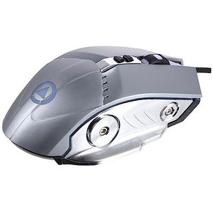 Mechanische muis plating verjaardagscadeau LED (kleur: grijs, maat: 13 x 8 cm)