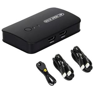 -compatibele KVM-switch met extender 1080p Share 2xUSB-schijf Monitor Printer Toetsenbord Muis,Schakelde soepel
