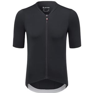 Hanzete Fietsshirt voor heren, ademende sneldrogende fietskleding, reflecterende elastische stof, ideaal voor lente-zomer, fietsen, kleding voor heren