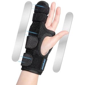 joingood Kleine vingerspalk, boxerfractuurrail voor mannen en vrouwen, verstelbare vingerorthese voor artritis, breuk, mallet vervorming, triggervinger, rechts, S