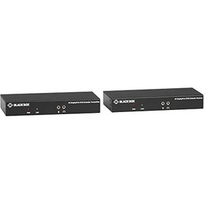 Black Box - KVM Extender via glasvezel - 4K, single-head, DisplayPort, USB 2.0-hub, serieel, audio, lokale video