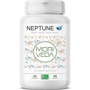 MoriVeda® | Krill olie capsules 90 of 270, 100% pure NEPTUNE premium krilloil - Omega 3,6,9 astaxanthine, fosfolipiden, choline, vitamine E - Merkkwaliteit (1x90 Softgels)
