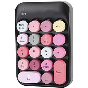 Sojare Draadloos Numeriek Toetsenbord voor Laptop/Notebook, Draagbaar Chocolade Toetsenbord Numeriek Toetsenblok voor het Schakelen Van De Game-Richting Ultra Slim Nummerblok met USB-Ontvanger (zwart)