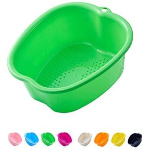 AXLOFO® Grote Voetbadkom, Dik Stabiel Kunststof Voetbad Voor Spa, Massage, Pedicure, Eelt, Nagelriemen en Ontgifting (Groen)
