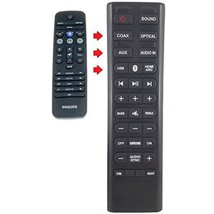 Vervangende afstandsbediening geschikt voor Philips HTL5140B/12 | HTL5145B/12 | HTL6140B/12 | HTL6145C/12 |