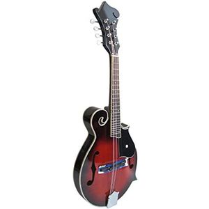 Zengxue Cutaway F Type 8 String Guitar Mandolin Western Tibetaans Muziekinstrument Met Lederen Tas Mandoline instrument (Color : Wine-red)