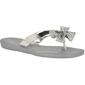 GUESS Tata Flipflop voor dames, zilver 040, 36.5 EU