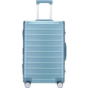 Reiskoffer Bagage Koffer Klassieke Aluminium Frame, Felle Kleurenkoffer Met TSA-slot, Geen Ritssluiting, Met Stille Wielen Handbagage (Color : C, Size : 24"")