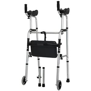 Opvouwbare Walker Lichtgewicht Walker Senioren Rolling Walker Senioren Walker, Rechtopstaande Walker Rolling Walker Senior Ouderen Mobiliteit Hulp, B Ster van Licht