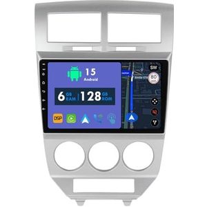 RoverOne Autoradio GPS voor Dodge Caliber 2007-2010 Carplay Android Auto Stereo Hoofdeenheid Bluetooth WiFi Radio Speler Sat Navigatie