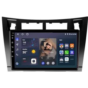 Android 12 2 DIN Autoradio Stereo 9 inch Screen voor Toyota Yaris 2008-2011 GPS Navigatiesysteem FM AM RDS DAB+ Radio Carplay Android Auto Qualcomm BT 5.1 Dolby DTS(4 Core 1G+16G)