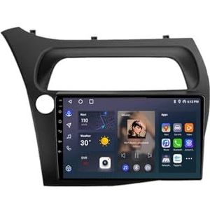 Android 12 Auto Stereo MP5 Player 9'' Screen Autoradio Voor Honda Civic Hatchback 2006-2011 Car-play Android Auto GPS-navigatie Bluetooth RDS FM AM DAB+ Radio Stuurbediening Voice Control(4 Core 1G+