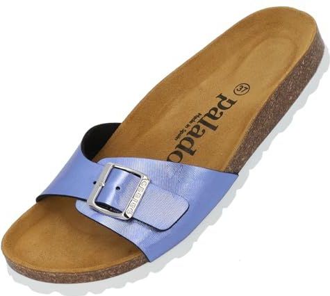 Palado - Malta Texas - Sandalen - Blauw - Comfortabele Pantoffels met Kurk-Voetbed