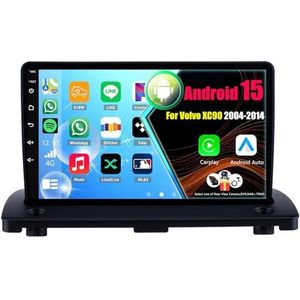Android 15 Autoradio Voor Volvo XC90 2004-2014 met Draadloze Carplay Android Auto, 9 Inch Autoscherm Soporta Bluetooth WIFI GPS FM/RDS(8Core(4+64GB))