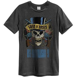 Amplified Heren T-shirt Guns N Roses use your Illusion - houtskool, antraciet, L