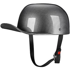 Motorhelm, Vintage stijl motorhelm for heren en dames, ECE-goedgekeurd, open scooterhelmen for volwassenen, zomer, maat F, XL = 61-62 cm(D,S=5556CM)