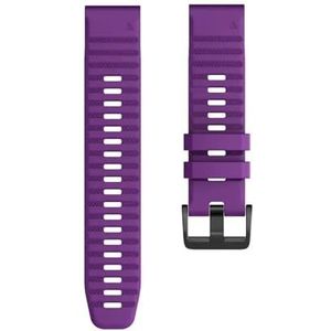 RTRCAGAKM 22mm 26mm Horlogeband Geschikt for Garmin 7X 7/Geschikt for 6 6X Pro/Geschikt for 5 5X Plus 3 3HR Siliconen Band Horloge Polsband(PURPLE,For Fenix 7X)