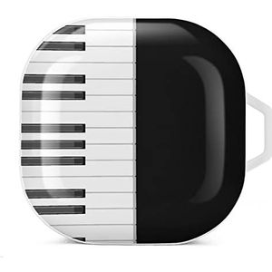 Muziek Piano Keys Oordopjes Hoesje Compatibel met Samsung Hard Shell Beschermhoes Wit-Stijl