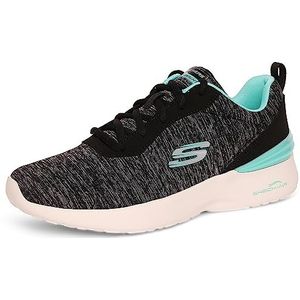 Skechers Skech-AIR Dynamight Sneakers voor dames, BKAQ=Zwart/Aqua, 8, Zwarte Aqua, 38 EU