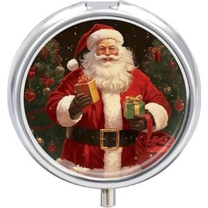 Santa Claus Pil Doos Pil Case Pil Organizer Geneeskunde Pil Organizer Wekelijkse Pil Organizer Pil Houder Kleine Pil Case Pil Containers Pil Houder voor Portemonnee