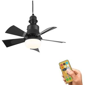 Plafondventilator met licht en afstandsbediening, led-ventilator, dimbaar, plafondlamp met 30 W, E27, geïntegreerde lamp, 3 heldere kleuren, 3 snelheden, stil, voor woonkamer, slaapkamer, kantoor