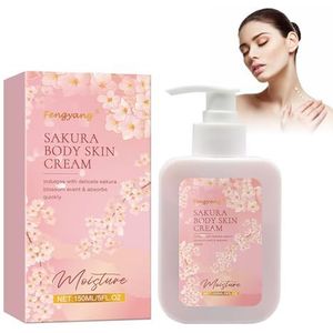 Fengyang® Vochtinbrengende bodylotion, verzorgende bodylotion, bodymilk-behandellotion, niet-vette lichaamsverzorgingsaccessoires, vochtinbrengende crème voor een glad lichaam (small, sakura)