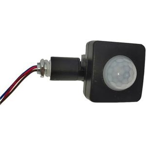 PIR-sensor 110-220V bewegingssensor 110V bewegingsmelder sensor timer 220V automatische infrarood outdoor bewegingssensor lichtschakelaar (kleur: 10 mm zwart)