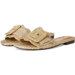 Sam Edelman Women's Bambi Flat Sandal, Amber Gold, 8