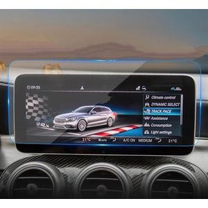 Voor Benz C Klasse 2023 Auto Sticker Screen Protector Gehard Glas Beschermende Film Navigatie Automotive Auto Accessoire 10.25inch GPS Navigator displaybeschermfolie (Size : Blauw)