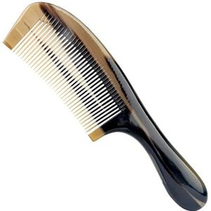 DieffematicSZ kam Yak Horn Round Handle Fine Tooth Comb Straight Hair Comb Antistatic Massage Hair Brush