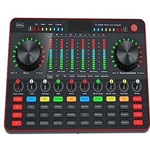 Geluidskaartkit, Live Geluidskaart Studio Condensator Microfoon Kit Audio Webcast Mixer for Mobiele Telefoon PC Laptop Uitzending Live Streaming(G3 Pro sound card)