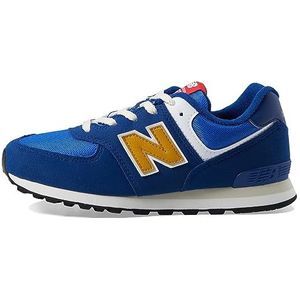 New Balance Boy's 574 V1 Heritage Brights Lace-Up Sneaker, Night Sky/Gold Fusion, 12.5 Little Kid
