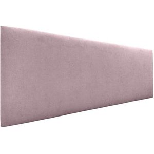 DHOME Hoofdbord van kunstleer of effen Aqualine-stof, luxe bekleed hoofdeinde voor bed, zalmroze stof, 145 cm, voor bedden van 120/135/140 cm