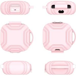 Siliconen beschermhoes voor Shokz OpenFit Air T511 Anti-kras Shockproof Oortelefoon Cover Effen Kleur Hoofdtelefoon Protector (Roze)