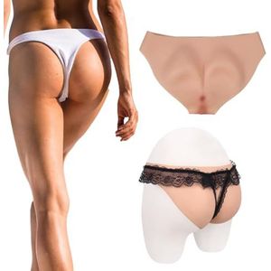 FSYH Volledig siliconen slipje nep kut kont shaper driehoek shorts hoge elasticiteit shaper slipje voor transgender ladyboy,Color2,Basic