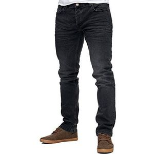 Reslad Jeans RS-2063 Slim Fit Basic Style Stretch Denim Heren Jeans Broek, zwart, 33W / 32L