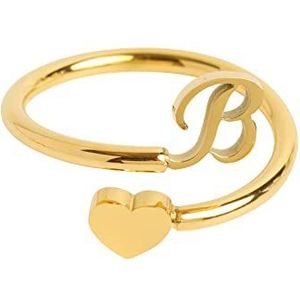 Naar Mijn Kleindochter Sierlijke Eerste Hart Ring 26 Letter Hart Ring Eenvoudige Mode-sieraden Populaire Accessoires Ringen Vrouwen, B, Eén Maat