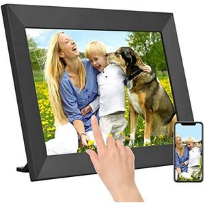 Andoer Digitale fotolijst van 15 inch, led-fotolijst, 1280 x 800, HD e-book, klok, kalender, met bewegingssensorsensor, aanraaktoetsen en afstandsbediening, kerst- en verjaardagscadeau