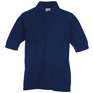 Fruit of the Loom Poloshirt voor jongens, Donkerblauw, 152 cm