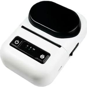 voor Datum Barcode Batchnummer Logo QR-code Handheld thermische printer Certificaat Sieraden Kleding Supermarkt Prijs Barcode 20-58mm Sticker Label Printer(White)