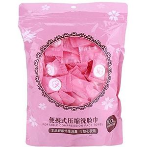 Mini wegwerp samengeperste handdoeken, niet-geweven stof draagbare samengeperste muntweefsel voor reizen/sport/schoonheidssalon/thuis/handdoekjes (100)