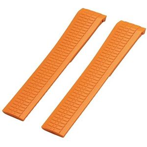 OFWAX Voor Patek Philippe Aquanaut 5167/1A-001 Metalen Pins Horlogeband 21mm Rubberen Horlogeband(Orange,Silver buckle)