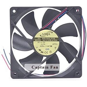 AD1212HB-A76GL ADDA Ventilator 12025 120 * 120 * 25mm DC12V 0.37A 3-draads Slient Axiale Koelventilator Voedingsventilator