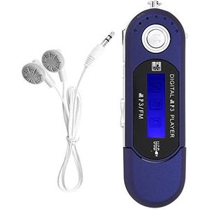 OKBY Digitale Muziekspeler - Draagbare Muziek MP3 USB-speler Met Lcd-scherm FM Radio Voice Recorder TF-kaart (blauw)